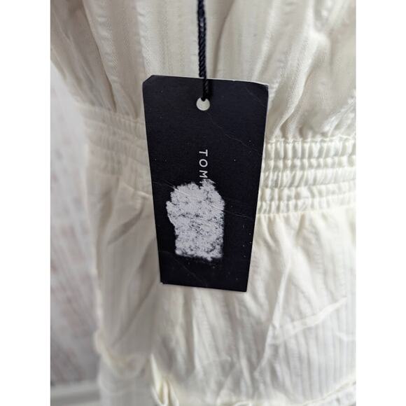 Tommy Hilfiger Off-the-Shoulder Parade Dress White Size 8 Midi Tea Length - Picture 5 of 6